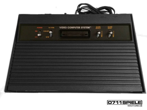 Atari 2600 DV mit UAV (AV/S-VIDEO), LED Umbau, exklusiver Joystick, Verpackung